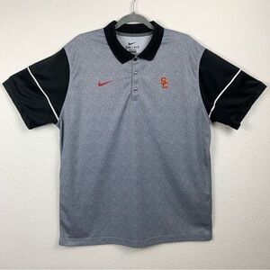 Nike Dri-Fit Polo Shirt Men's XL Gray Athletic Golf